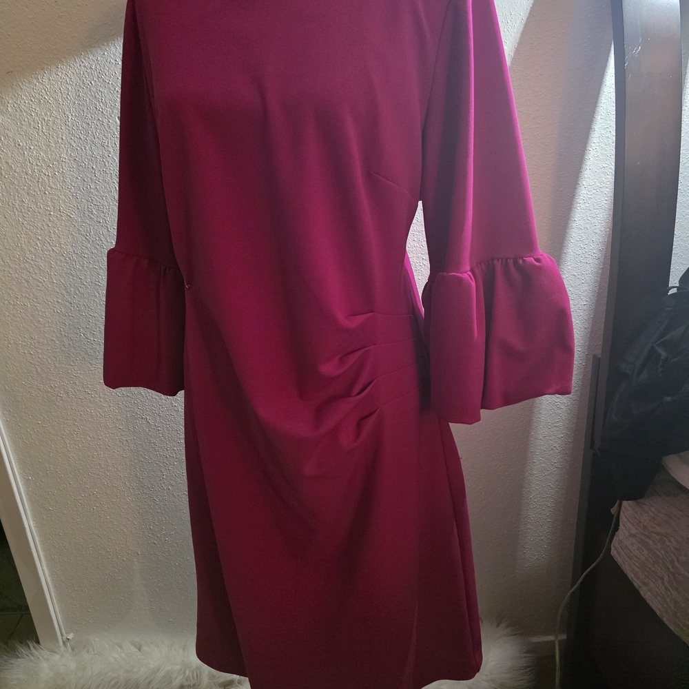 Jessica Howard Fuchsia Long Sleeve Dress
